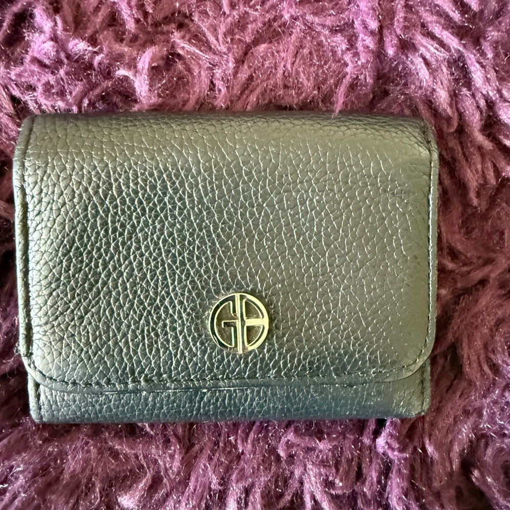 Gianni Bernini Black Leather Wallet‎